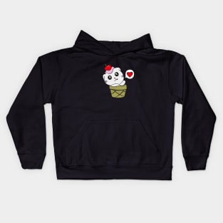 CUTE CAT LOVE ICE CREAM Kids Hoodie